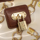 LOUIS VUITTON Charm Cabas Bron Hand Bag Brown White M95157 LV Auth 167784A-20
