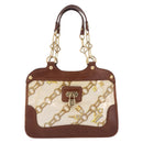 LOUIS VUITTON Charm Cabas Bron Hand Bag Brown White M95157 LV Auth 167784A-13