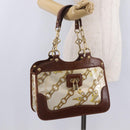 LOUIS VUITTON Charm Cabas Bron Hand Bag Brown White M95157 LV Auth 167784A-27