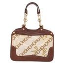 LOUIS VUITTON Charm Cabas Bron Hand Bag Brown White M95157 LV Auth 167784A-2