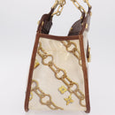 LOUIS VUITTON Charm Cabas Bron Hand Bag Brown White M95157 LV Auth 167784A-4