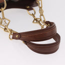 LOUIS VUITTON Charm Cabas Bron Hand Bag Brown White M95157 LV Auth 167784A-8