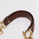 LOUIS VUITTON Charm Cabas Bron Hand Bag Brown White M95157 LV Auth 167784A-14