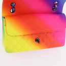 CHANEL Chain Matelasse 25 Shoulder Bag Calf Skin Rainbow CC Auth 167787SM-21