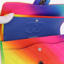 CHANEL Chain Matelasse 25 Shoulder Bag Calf Skin Rainbow CC Auth 167787SM-9