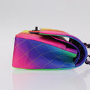 CHANEL Chain Matelasse 25 Shoulder Bag Calf Skin Rainbow CC Auth 167787SM-3
