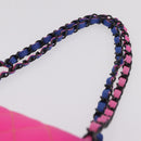 CHANEL Chain Matelasse 25 Shoulder Bag Calf Skin Rainbow CC Auth 167787SM-8