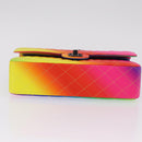 CHANEL Chain Matelasse 25 Shoulder Bag Calf Skin Rainbow CC Auth 167787SM-5