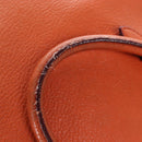 Miu Miu Hand Bag Leather 2way Orange Gold Auth 167793A-17
