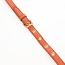 Miu Miu Hand Bag Leather 2way Orange Gold Auth 167793A-19