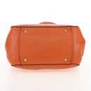 Miu Miu Hand Bag Leather 2way Orange Gold Auth 167793A-7