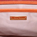 Miu Miu Hand Bag Leather 2way Orange Gold Auth 167793A-27