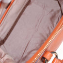 Miu Miu Hand Bag Leather 2way Orange Gold Auth 167793A-10