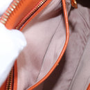 Miu Miu Hand Bag Leather 2way Orange Gold Auth 167793A-32