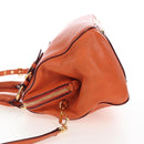 Miu Miu Hand Bag Leather 2way Orange Gold Auth 167793A-5
