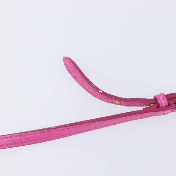 Miu Miu Shoulder Bag Nylon Pink Gold Auth 167795A