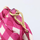 Miu Miu Shoulder Bag Nylon Pink Gold Auth 167795A-22