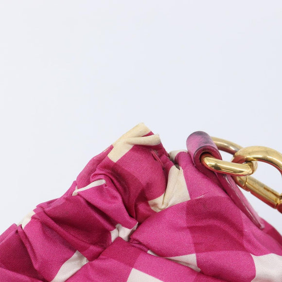 Miu Miu Shoulder Bag Nylon Pink Gold Auth 167795A