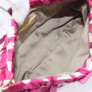 Miu Miu Shoulder Bag Nylon Pink Gold Auth 167795A-11