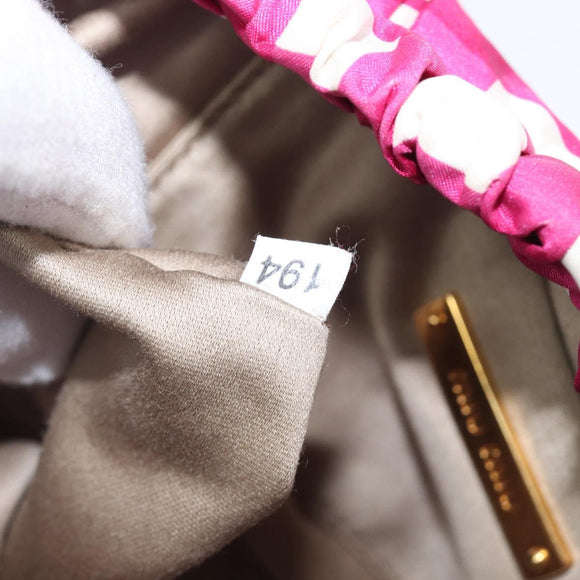 Miu Miu Shoulder Bag Nylon Pink Gold Auth 167795A