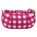 Miu Miu Shoulder Bag Nylon Pink Gold Auth 167795A-2