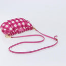 Miu Miu Shoulder Bag Nylon Pink Gold Auth 167795A-7