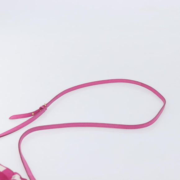 Miu Miu Shoulder Bag Nylon Pink Gold Auth 167795A