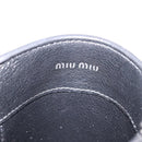 Miu Miu Shoulder Bag Leather Black Silver Auth 167796A-21