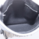 Miu Miu Shoulder Bag Leather Black Silver Auth 167796A-10