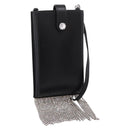 Miu Miu Shoulder Bag Leather Black Silver Auth 167796A-1