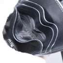 Miu Miu Shoulder Bag Leather Black Silver Auth 167796A-11