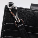Miu Miu Shoulder Bag Leather Black Silver Auth 167796A-9