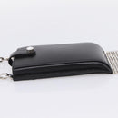 Miu Miu Shoulder Bag Leather Black Silver Auth 167796A-3