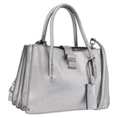 Miu Miu Hand Bag Leather 2way Silver Auth 167797A-1