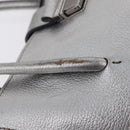 Miu Miu Hand Bag Leather 2way Silver Auth 167797A-10