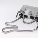 Miu Miu Hand Bag Leather 2way Silver Auth 167797A-11