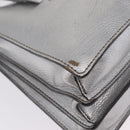 Miu Miu Hand Bag Leather 2way Silver Auth 167797A-16