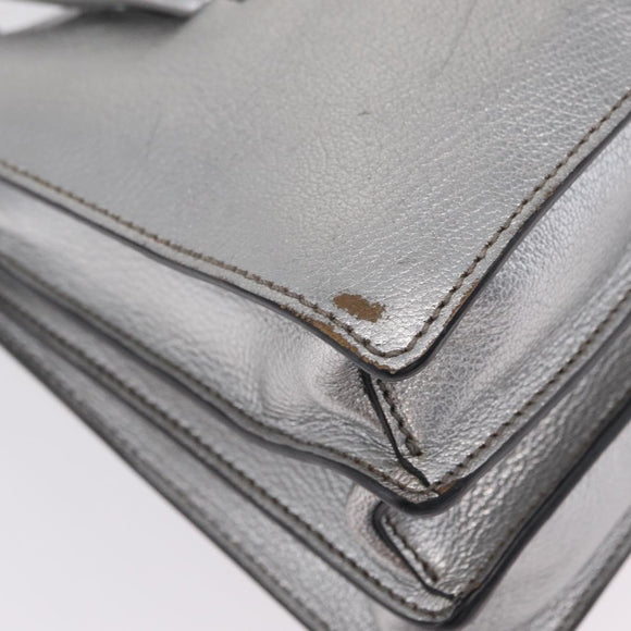 Miu Miu Hand Bag Leather 2way Silver Auth 167797A