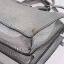 Miu Miu Hand Bag Leather 2way Silver Auth 167797A-17