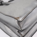 Miu Miu Hand Bag Leather 2way Silver Auth 167797A-18