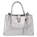 Miu Miu Hand Bag Leather 2way Silver Auth 167797A-2