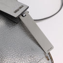 Miu Miu Hand Bag Leather 2way Silver Auth 167797A-23