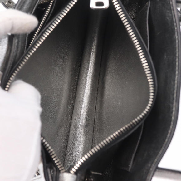 Miu Miu Hand Bag Leather 2way Silver Auth 167797A