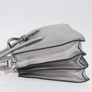 Miu Miu Hand Bag Leather 2way Silver Auth 167797A-6