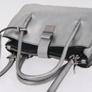 Miu Miu Hand Bag Leather 2way Silver Auth 167797A-7