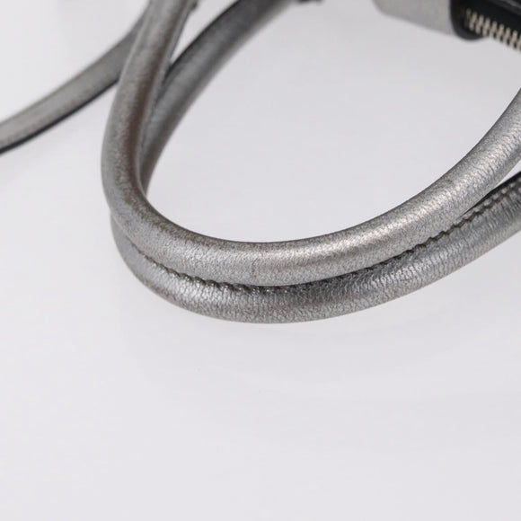 Miu Miu Hand Bag Leather 2way Silver Auth 167797A