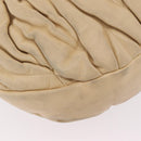 Miu Miu Hand Bag Leather 2way Beige Gold Auth 167799-18