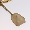 Miu Miu Hand Bag Leather 2way Beige Gold Auth 167799-23