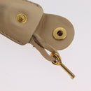 Miu Miu Hand Bag Leather 2way Beige Gold Auth 167799-24