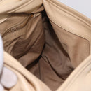 Miu Miu Hand Bag Leather 2way Beige Gold Auth 167799-28
